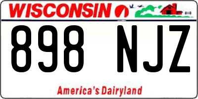 WI license plate 898NJZ