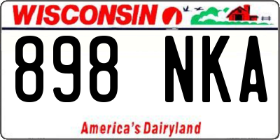WI license plate 898NKA