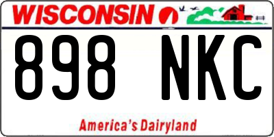 WI license plate 898NKC