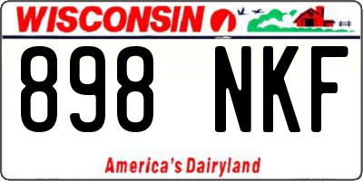 WI license plate 898NKF