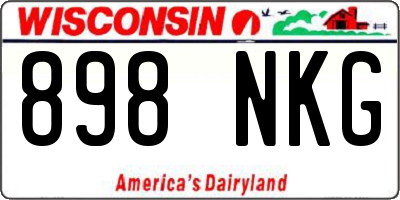WI license plate 898NKG