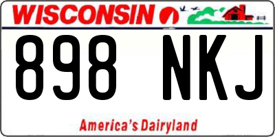 WI license plate 898NKJ