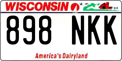 WI license plate 898NKK