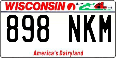 WI license plate 898NKM