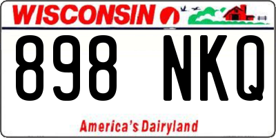 WI license plate 898NKQ