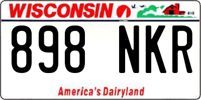 WI license plate 898NKR