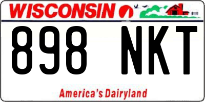 WI license plate 898NKT