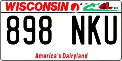 WI license plate 898NKU