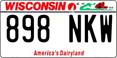WI license plate 898NKW