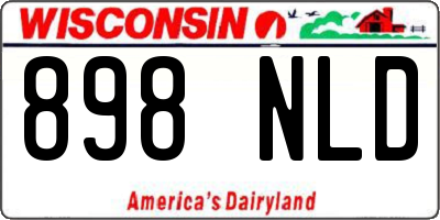 WI license plate 898NLD