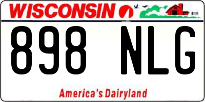 WI license plate 898NLG