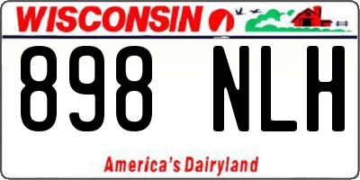 WI license plate 898NLH