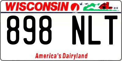 WI license plate 898NLT