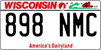 WI license plate 898NMC