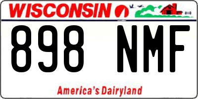 WI license plate 898NMF