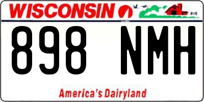 WI license plate 898NMH