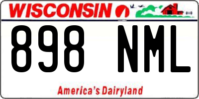 WI license plate 898NML
