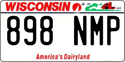 WI license plate 898NMP