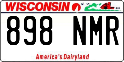 WI license plate 898NMR