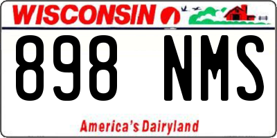WI license plate 898NMS