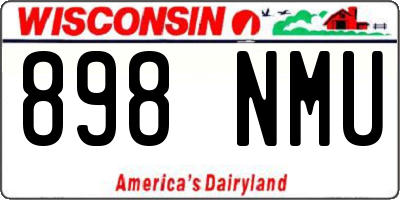 WI license plate 898NMU