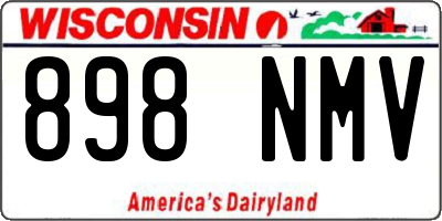 WI license plate 898NMV