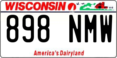 WI license plate 898NMW