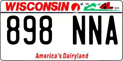 WI license plate 898NNA
