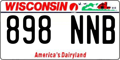 WI license plate 898NNB
