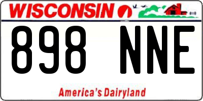 WI license plate 898NNE