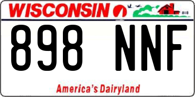 WI license plate 898NNF