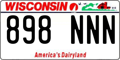 WI license plate 898NNN