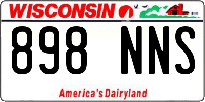 WI license plate 898NNS
