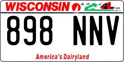 WI license plate 898NNV