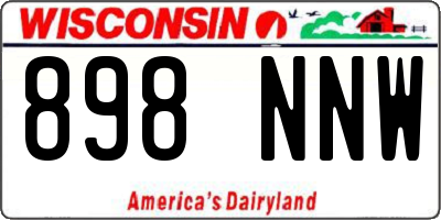 WI license plate 898NNW