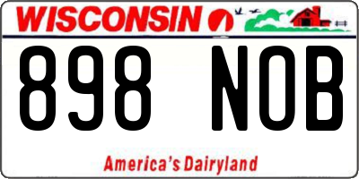 WI license plate 898NOB