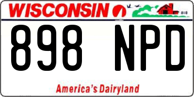WI license plate 898NPD