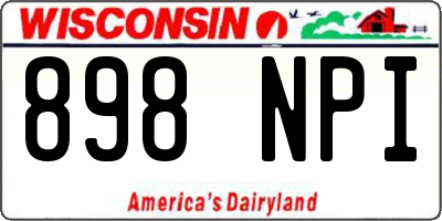 WI license plate 898NPI
