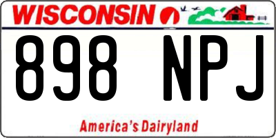 WI license plate 898NPJ
