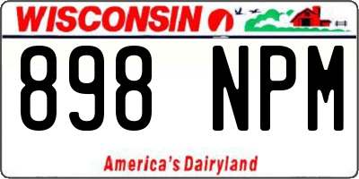 WI license plate 898NPM