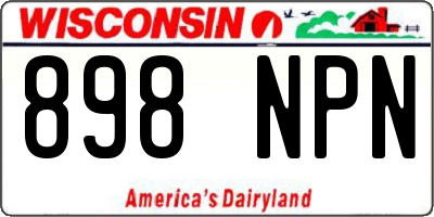 WI license plate 898NPN