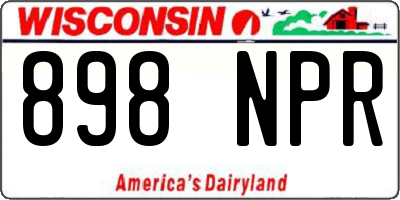 WI license plate 898NPR