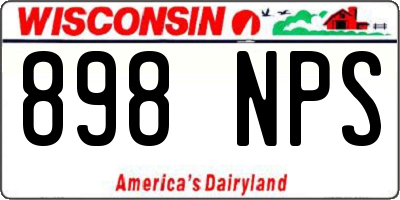 WI license plate 898NPS