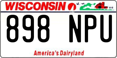 WI license plate 898NPU