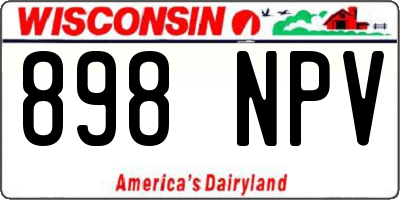 WI license plate 898NPV
