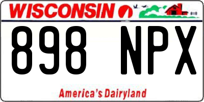 WI license plate 898NPX