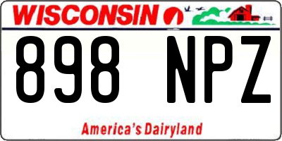 WI license plate 898NPZ