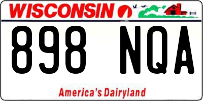 WI license plate 898NQA