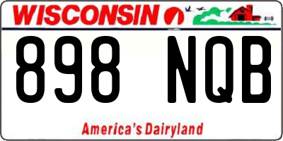 WI license plate 898NQB