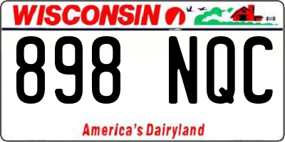 WI license plate 898NQC